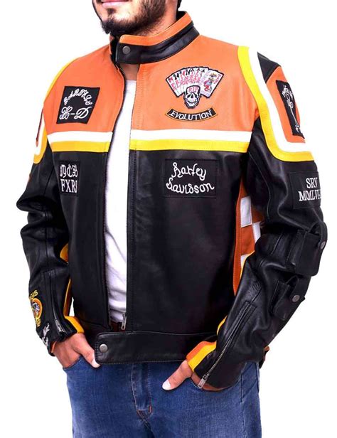 harley davidson and the marlboro man jacket replica|mickey rourke leather jacket.